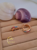 گوشواره حلقه ای مولتی کالر ژوپینگ کد ۴۲۴