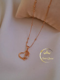 پلاک قلب با گل پنج پر ژوپینگ کد 274