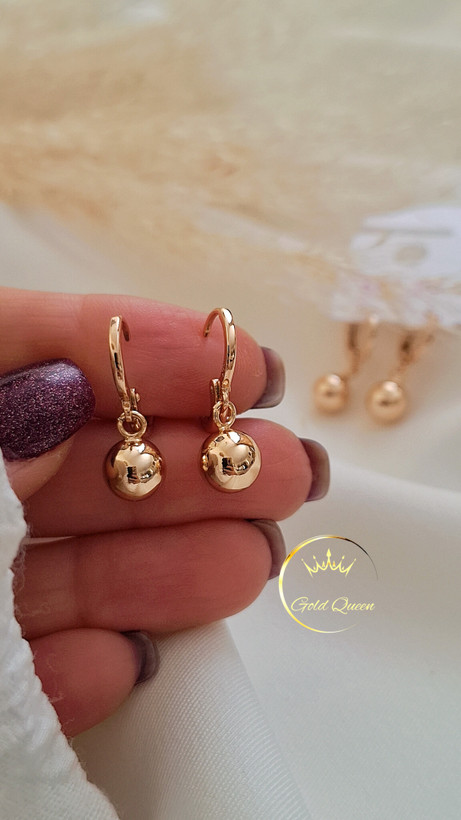 گوشواره آویز گوی آینه ای ژوپینگ کد 360