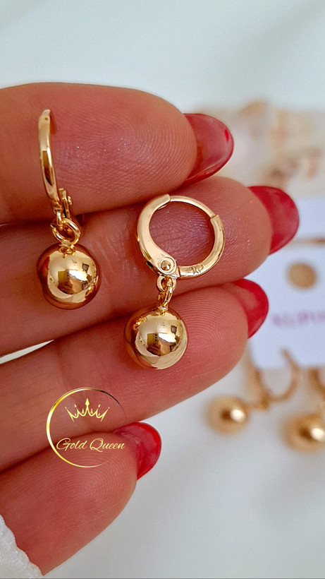 گوشواره آویز گوی آینه ای ژوپینگ کد 360