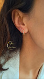 گوشواره حلقه ای جواهری توپی ظریف ژوپینگ کد 211