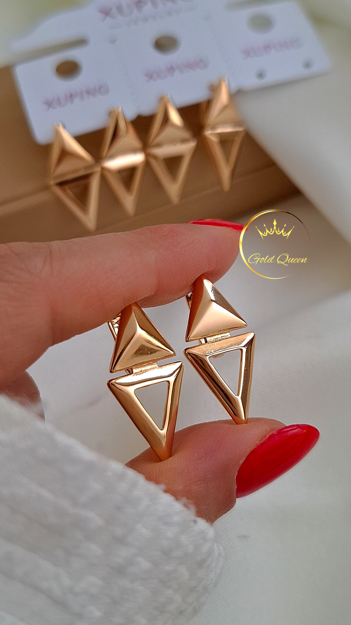 گوشواره لوزی فانتزی ژوپینگ کد 361