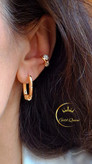 گوشواره مستطیل مارپیچ جواهری ژوپینگ کد 501
