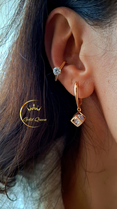 گوشواره مکعبی سواروسکی ژوپینگ کد 145