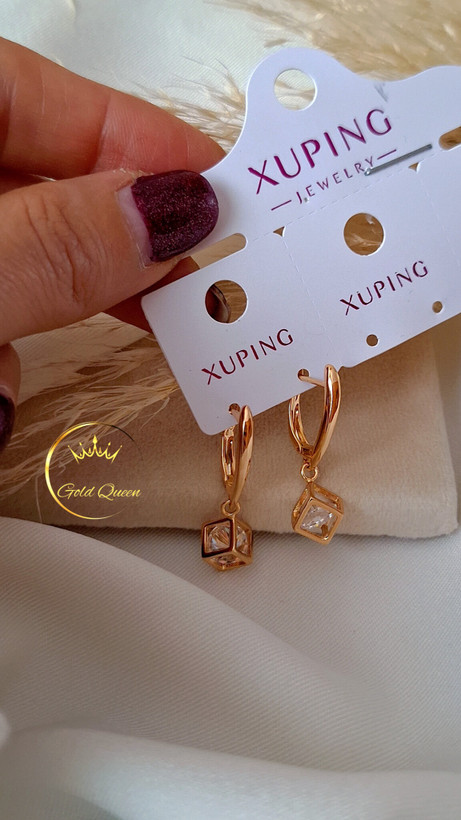 گوشواره مکعبی سواروسکی ژوپینگ کد 145